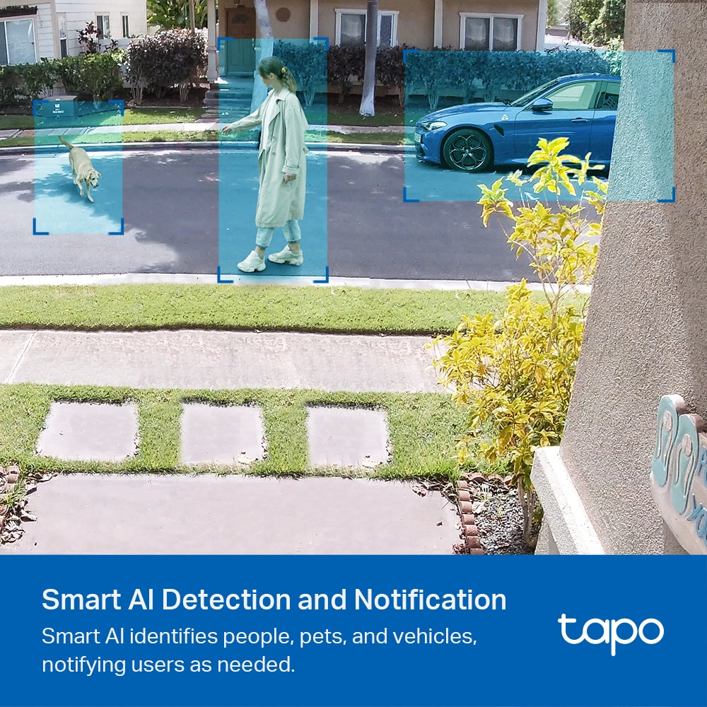 Tapo C420S1 Smart Wire-Free Security Camera System – 2K QHD Battery-Powered Outdoor Camera with Color Night Vision & AI Detection