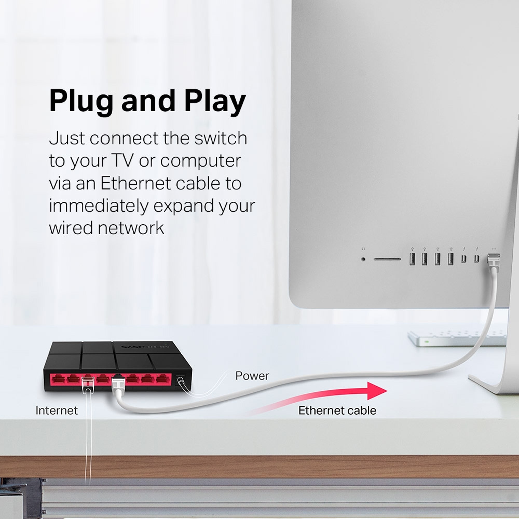 Mercusys MS108G 8-Port 10/100/1,000 Mbps Desktop Switch