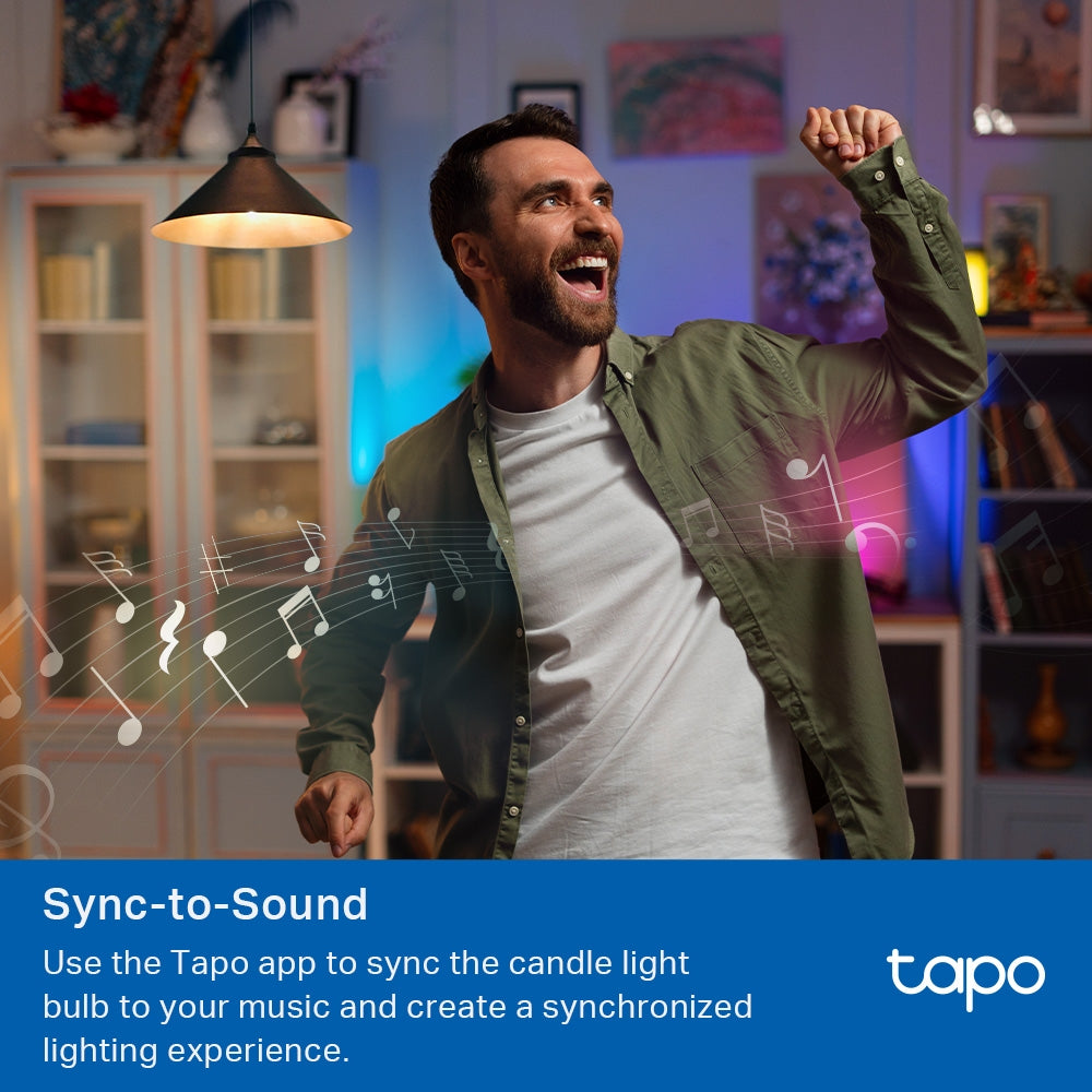Tapo L430P Smart P45 Multicolor Light Bulb – RGB Wi-Fi LED Bulb with App Control, Voice Assistant & Dimmable Lighting