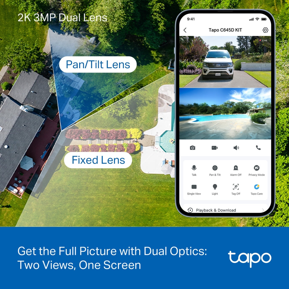 Tapo C645D KIT Solar-Powered Dual-Lens Pan/Tilt Security Camera – 4G LTE & Wi-Fi Outdoor Smart Surveillance System