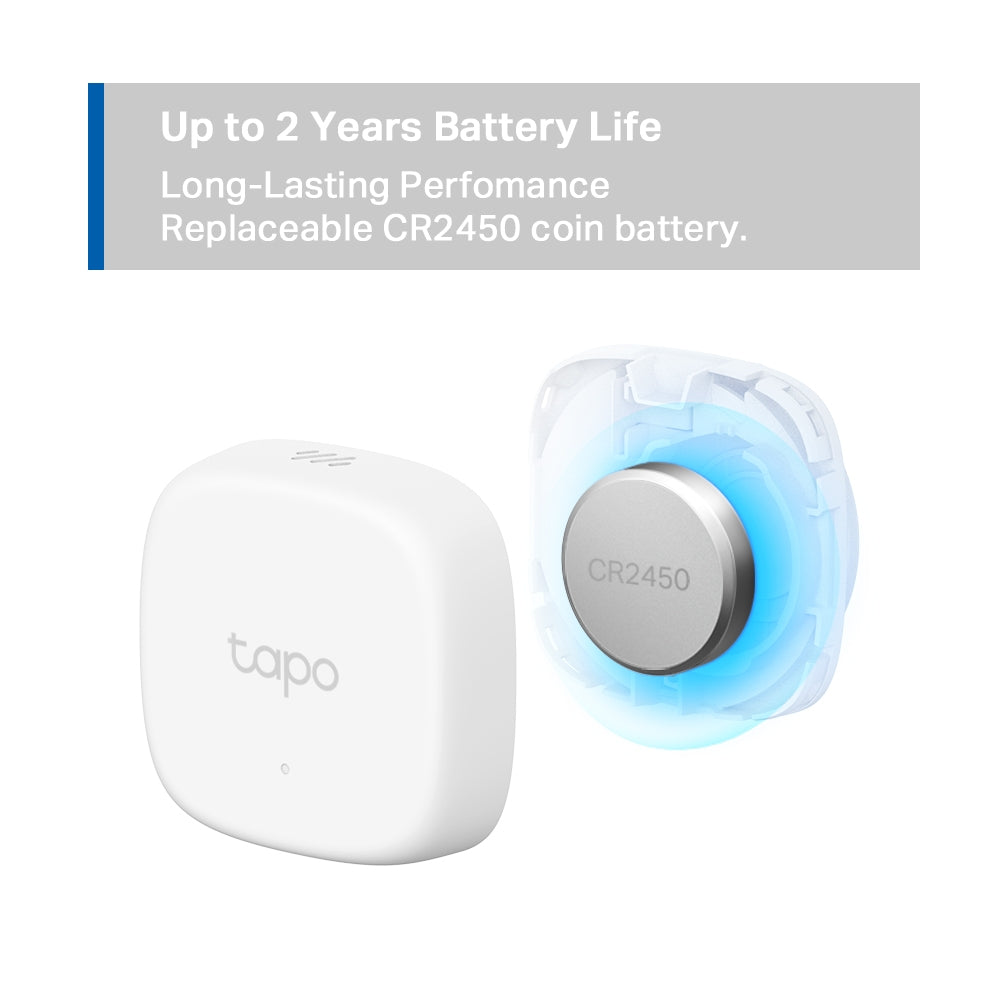 Tapo T310 Smart Temperature & Humidity Sensor – WiFi Climate Monitor with App Alerts