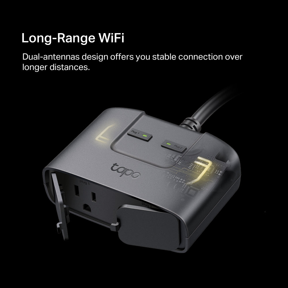 Tapo P400M Smart WiFi Outdoor Plug – Waterproof Smart Power Outlet with App & Voice Control