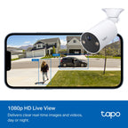 Tapo C402 Smart Wire-Free Indoor/Outdoor Security Camera – 1080p Battery-Powered Wi-Fi