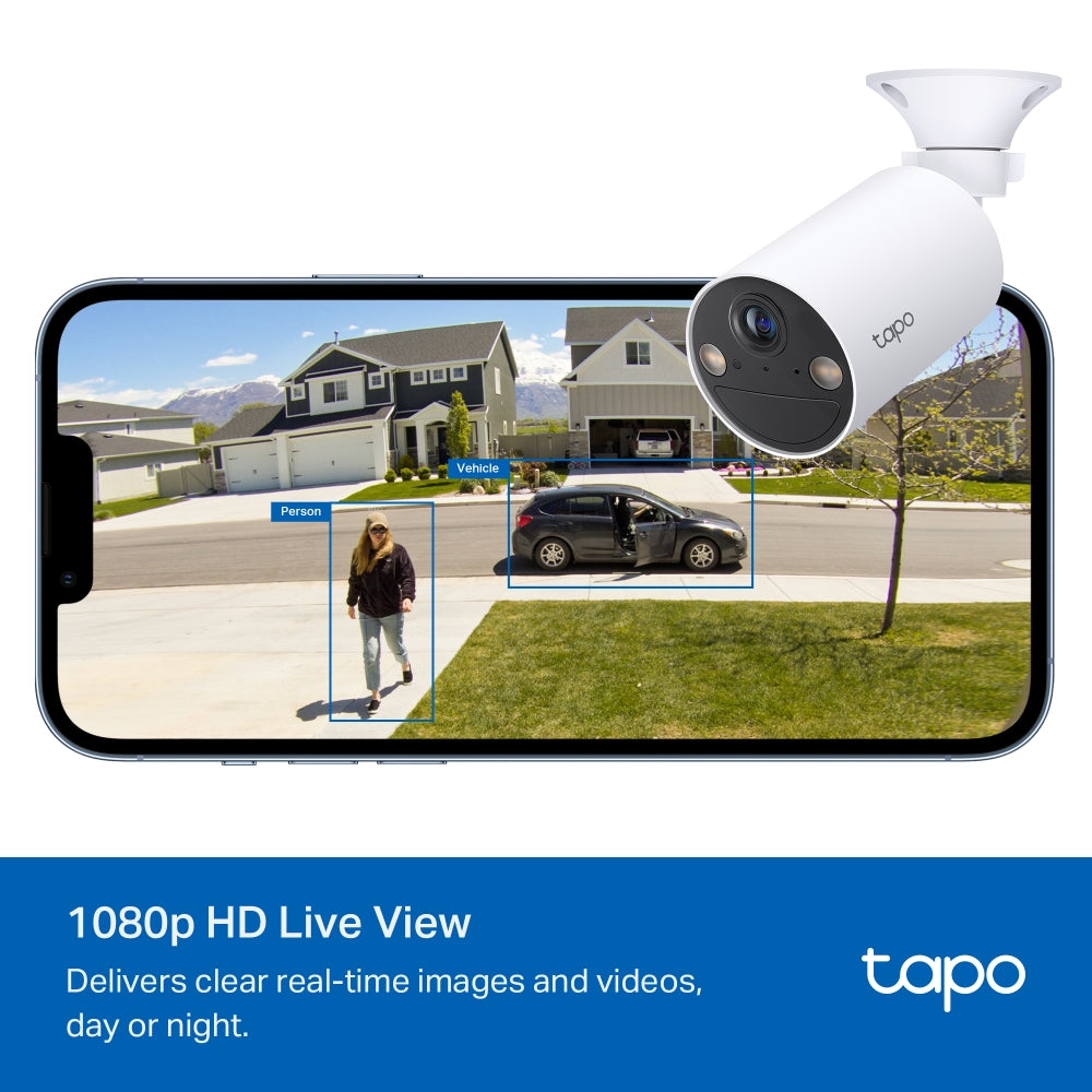 Tapo C402 Smart Wire-Free Indoor/Outdoor Security Camera – 1080p Battery-Powered Wi-Fi