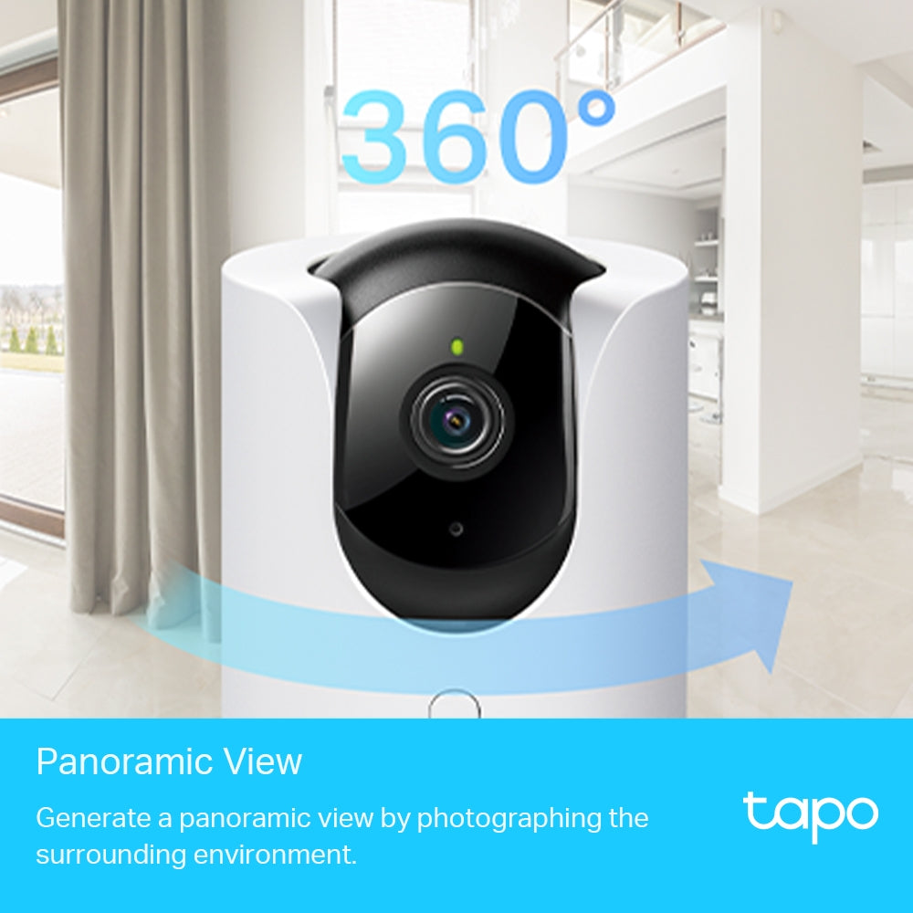 Tapo C225 Pan/Tilt AI Home Security Wi-Fi Camera – 2K QHD Smart Indoor Camera with Privacy Shield, Motion Tracking, Color Night Vision & Apple HomeKit Support