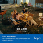 Tapo C615F KIT Solar-Powered Floodlight Pan/Tilt Security Camera Kit – 4G LTE Outdoor Smart Camera with Floodlight & AI Detection