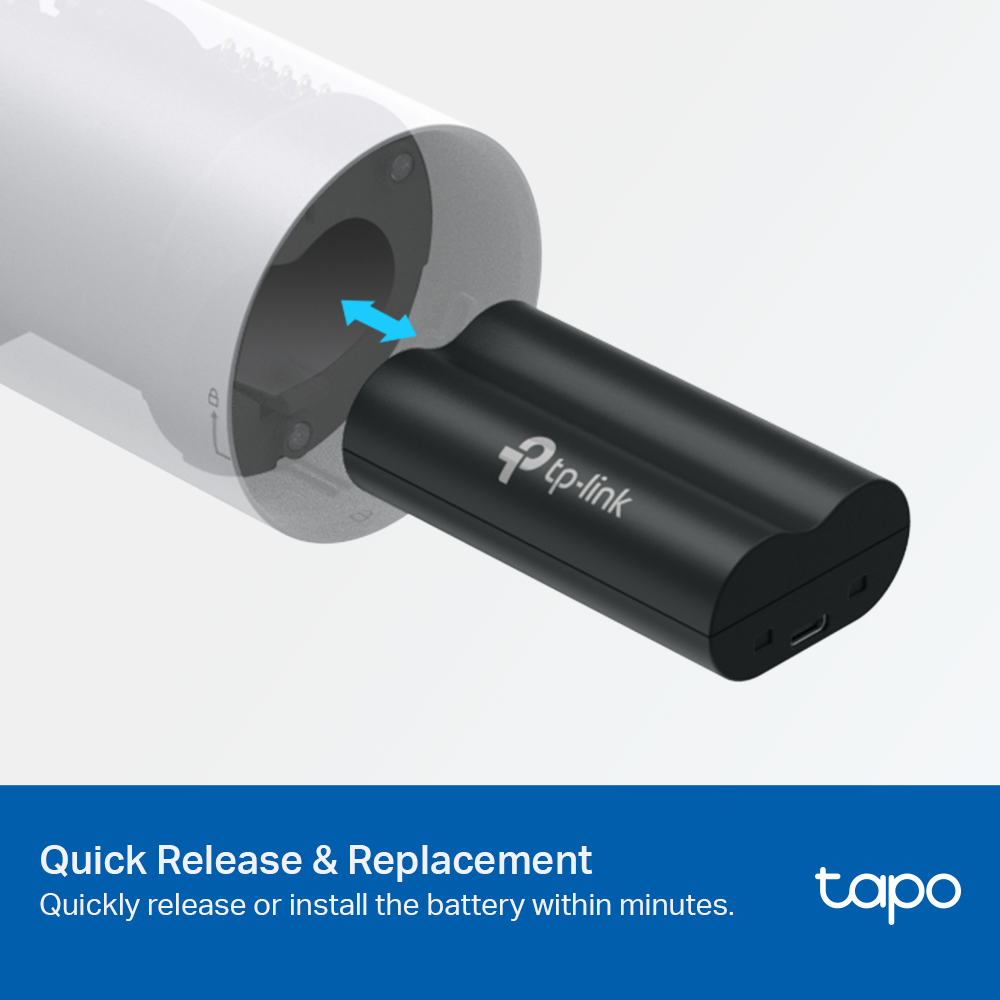 Tapo A100 Battery Pack – 6700mAh Rechargeable Battery for Tapo Wire-Free Cameras & Video Doorbells
