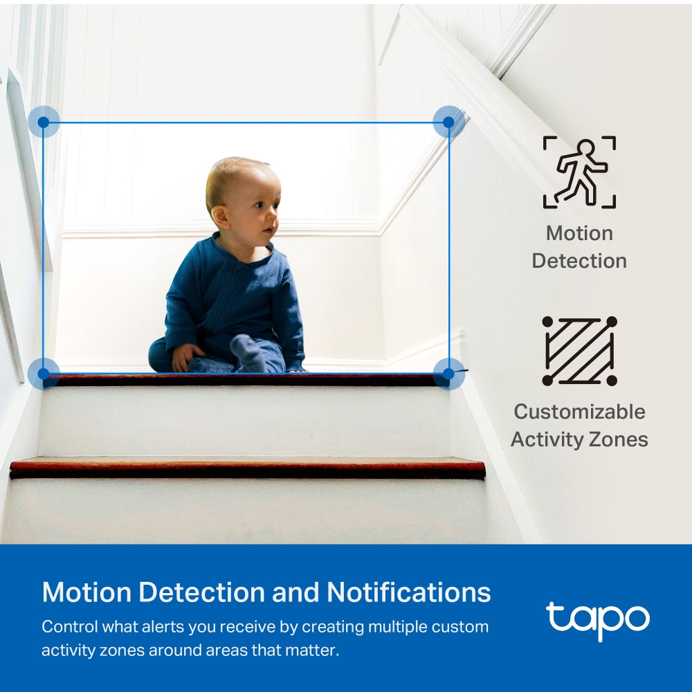 Tapo C222 Pan/Tilt AI Home Security Wi-Fi Camera – 2K 4MP Smart Indoor Camera with 360° Coverage, AI Detection, Motion Tracking & Color Night Vision