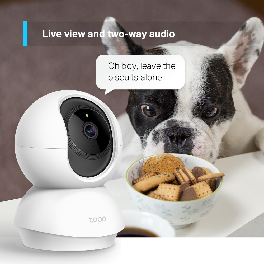 Tapo C210 Pan/Tilt Home Security Wi-Fi Camera – 2K 3MP Smart Indoor Camera with 360° View, Motion Tracking & Night Vision
