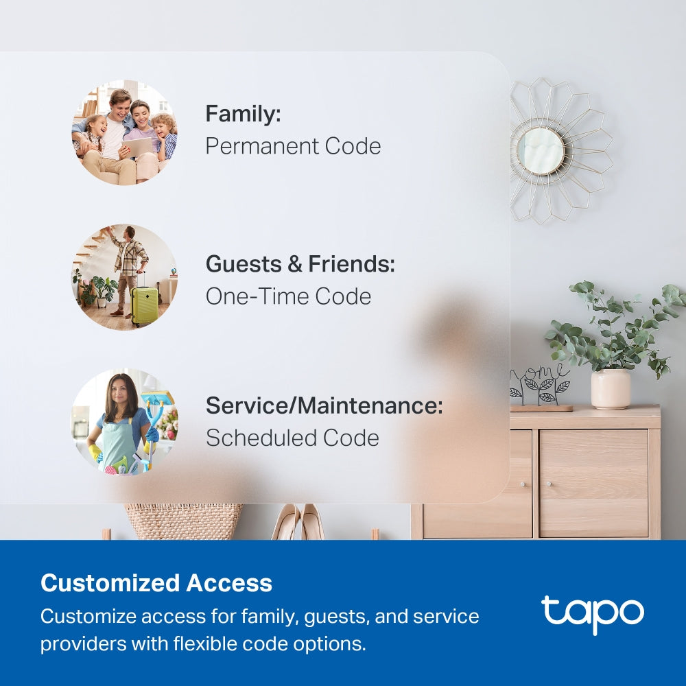 Tapo DL110 Smart Wi-Fi Door Lock – Keyless Entry Smart Lock with App & Remote Control
