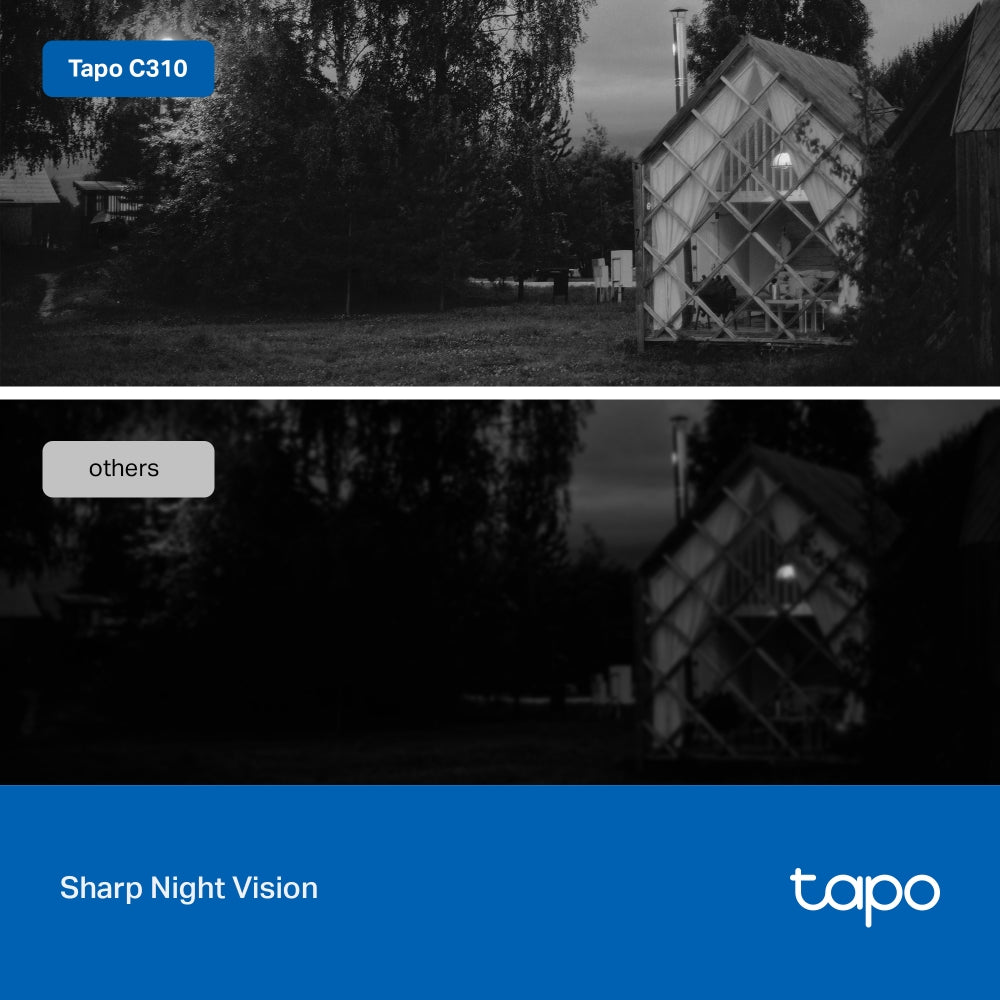Tapo C310 Outdoor Security Wi-Fi Camera – 3MP Ultra HD Surveillance Camera with Night Vision up to 98 ft, Motion Detection & Two-Way Audio