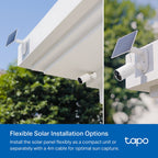 Tapo A201 Solar Panel – Flexible Outdoor Solar Charging Panel for Tapo Battery Cameras with Endless Power & Weatherproof Design