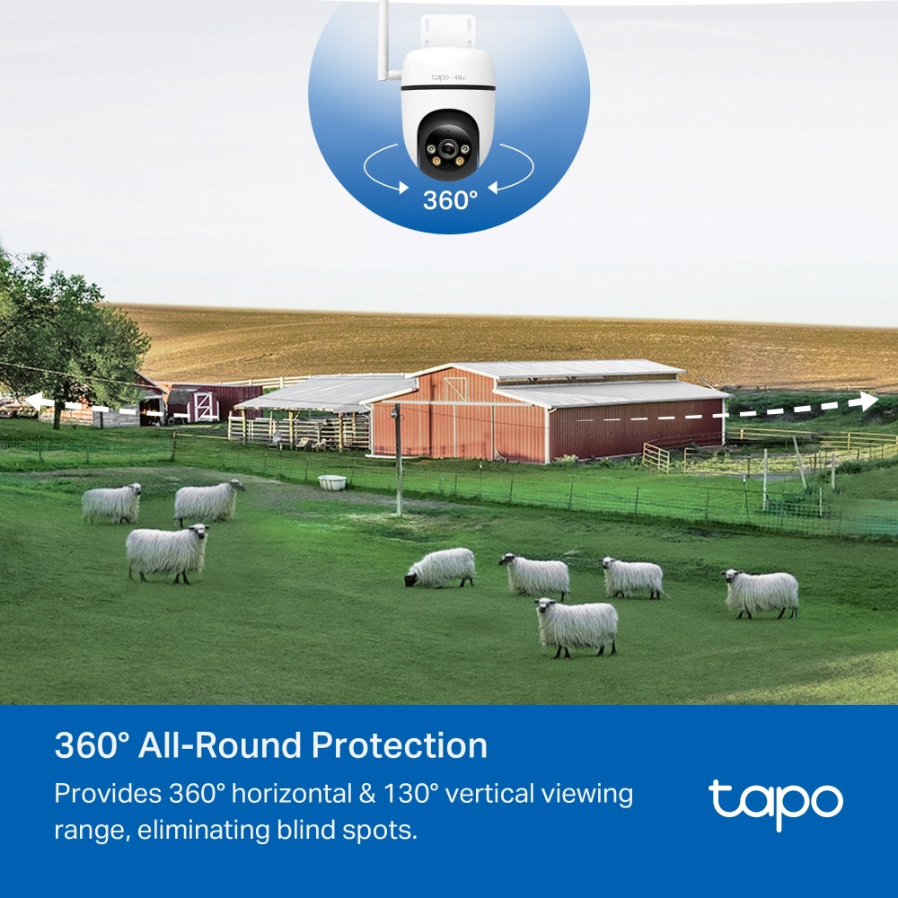 Tapo C501GW Outdoor Pan/Tilt 4G LTE Security Camera – Smart SIM-Based Wireless Camera with AI Detection & Night Vision