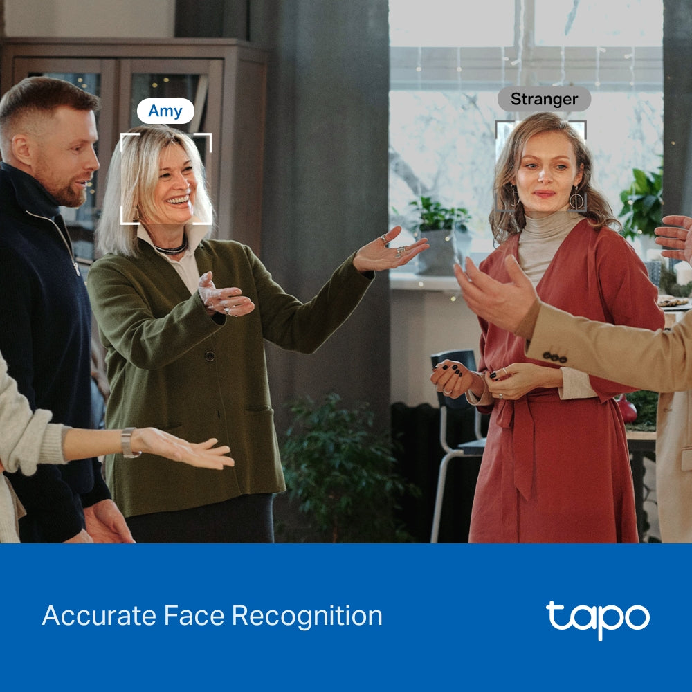 Tapo C260 Pan/Tilt AI Home Security Wi-Fi Camera – 4K 8MP Smart Indoor Camera with Face Recognition, 360° Coverage, Color Night Vision & Privacy Mode