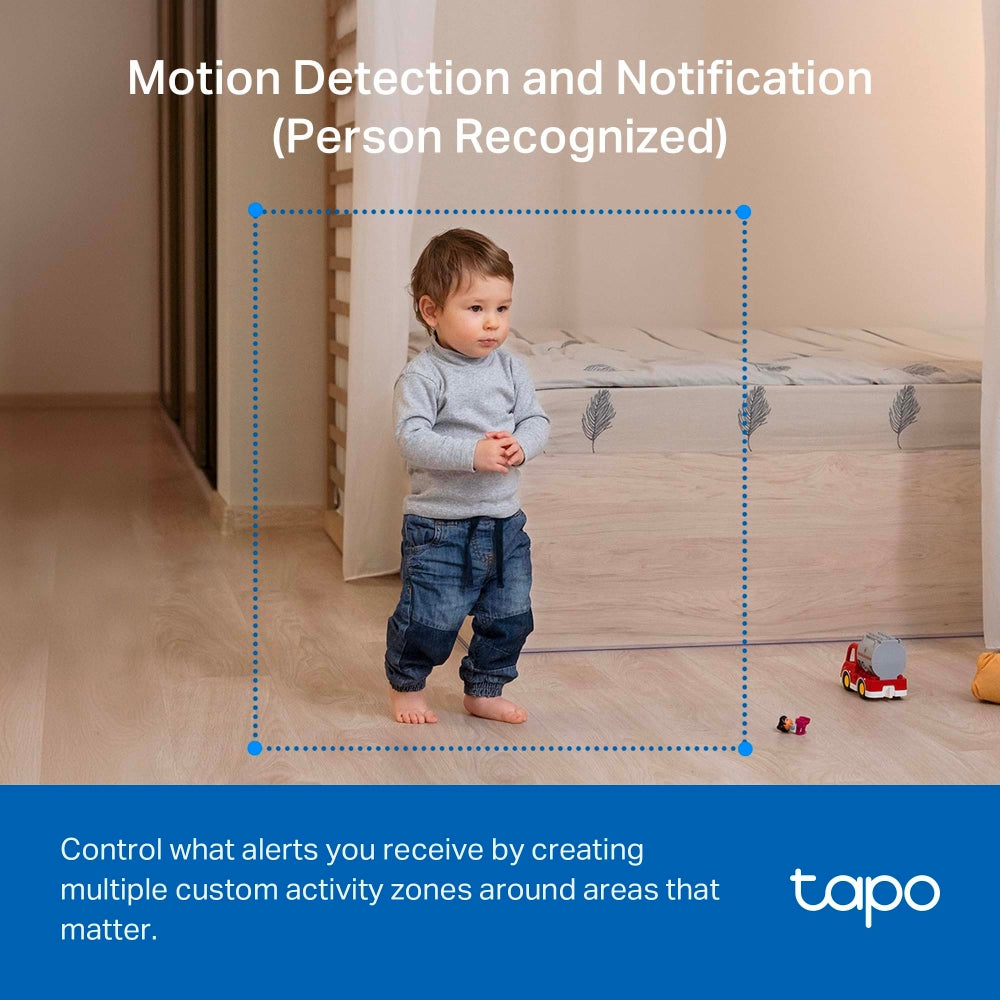 Tapo C201 Pan/Tilt Home Security Wi-Fi Camera – 1080p Smart Indoor Camera with 360° Coverage, Motion Tracking, Night Vision & Two-Way Audio