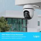 Tapo TC40 Outdoor Pan/Tilt Security Wi-Fi Camera – Smart 1080p Surveillance Camera with 360° View, Motion Tracking & Night Vision