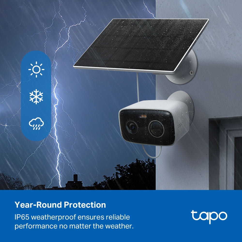 Tapo C400 KIT Solar-Powered Security Camera Kit – 1080p Wire-Free Outdoor Smart Camera with AI Person Detection, Color Night Vision & Up to 180-Day Battery Backup