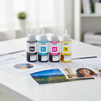 Epson T664 ink bottle set of 4 colors 70ml original EcoTank refill ink

Black Cyan Magenta Yellow