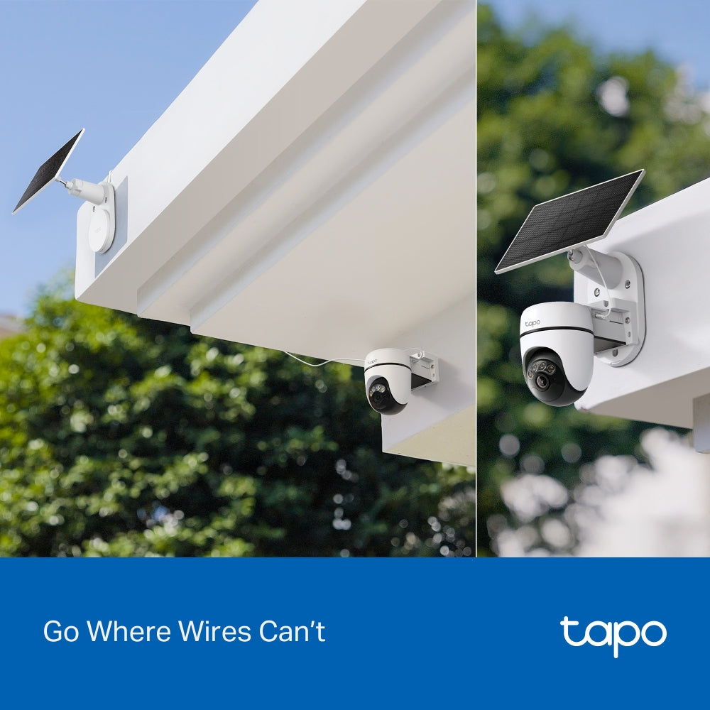 Tapo C630 KIT Solar-Powered Pan/Tilt Security Camera – 3K Wi-Fi Outdoor Smart Camera with AI Tracking & Solar Charging