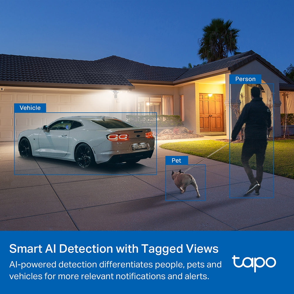 Tapo C720 Smart Floodlight Camera – Outdoor WiFi Security Camera with Motion Detection & Floodlights