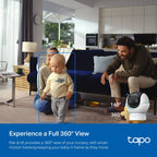 Tapo C840 Dual-Lens Smart Baby Camera – 2K Wi-Fi Baby Monitor with Motion Tracking & Night Vision