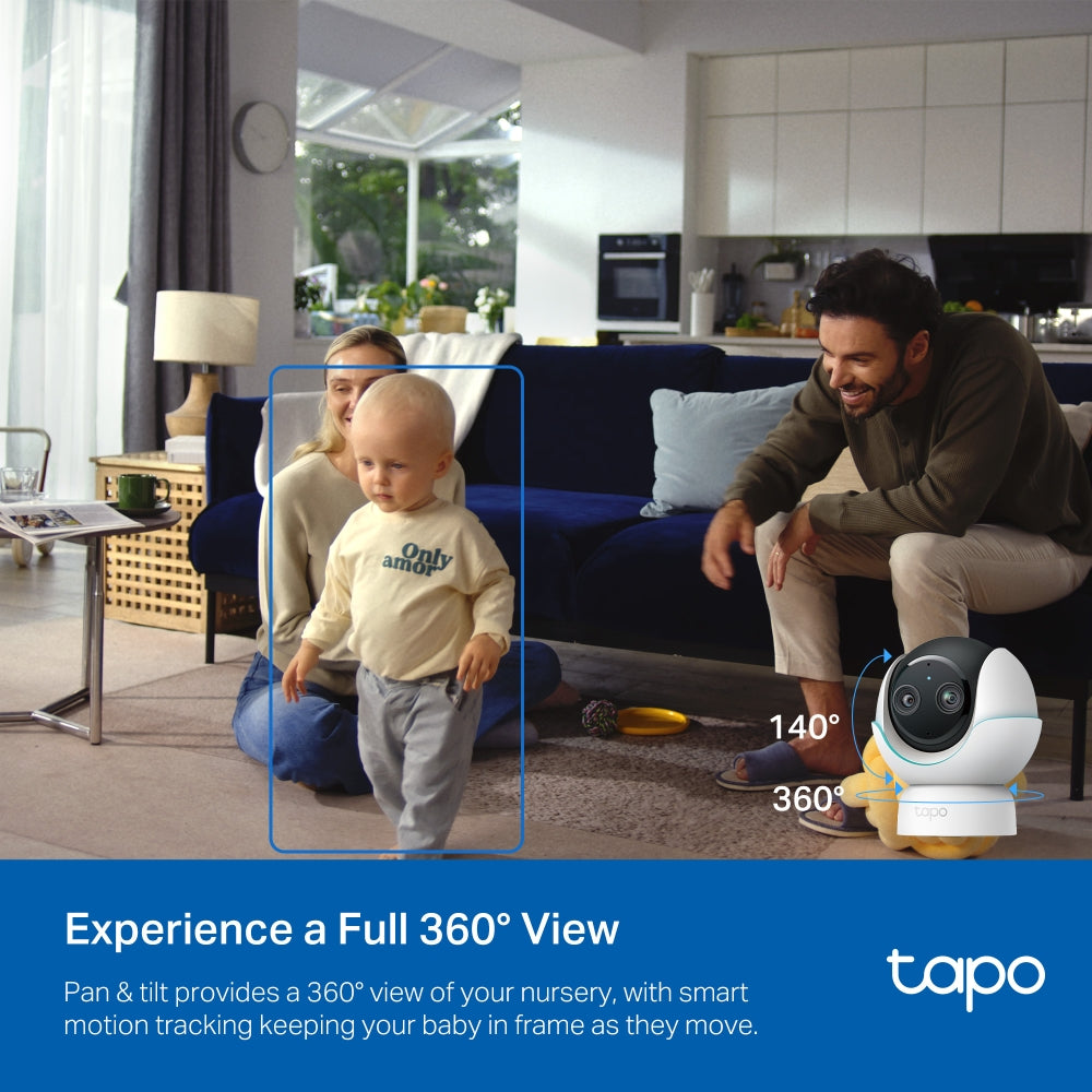 Tapo C840 Dual-Lens Smart Baby Camera – 2K Wi-Fi Baby Monitor with Motion Tracking & Night Vision