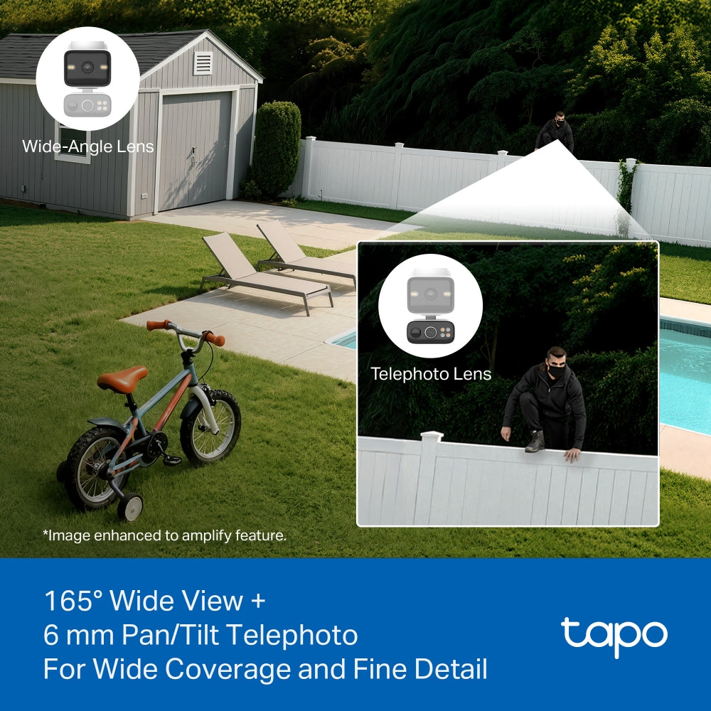 Tapo C645D KIT Solar-Powered Dual-Lens Pan/Tilt Security Camera – 4G LTE & Wi-Fi Outdoor Smart Surveillance System