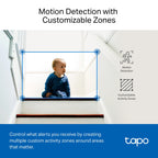 Tapo C220 Pan/Tilt AI Home Security Wi-Fi Camera – 2K 4MP Smart Indoor Camera with 360° Coverage, AI Detection, Motion Tracking & Night Vision