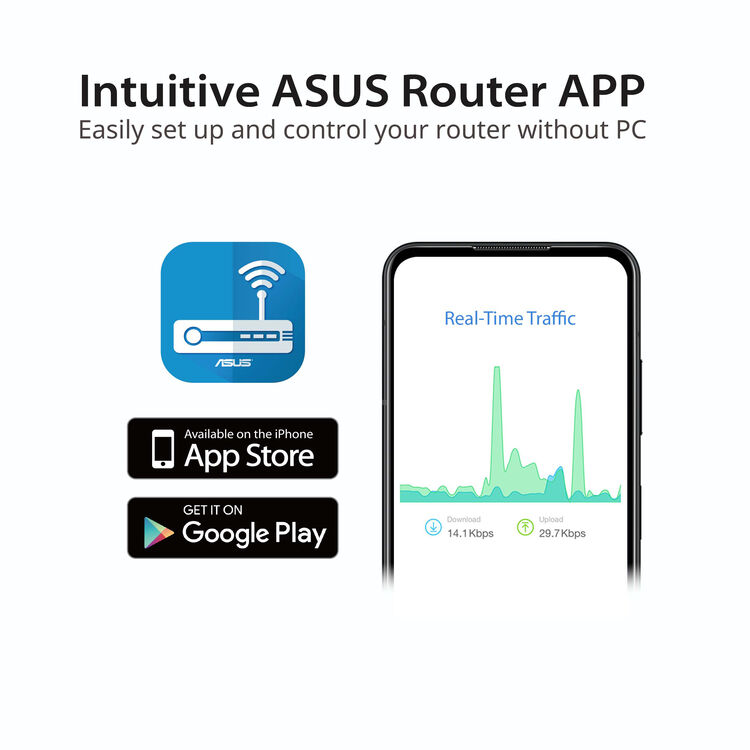 ASUS RT-AX57 AX3000 Dual Band WiFi 6 Router