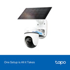 Tapo C630 KIT Solar-Powered Pan/Tilt Security Camera – 3K Wi-Fi Outdoor Smart Camera with AI Tracking & Solar Charging