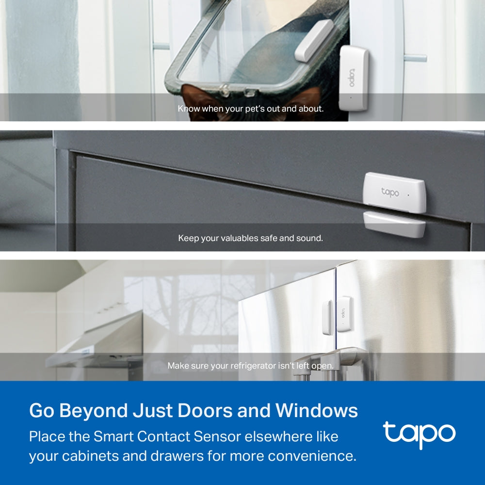 Tapo T110 Smart Contact Sensor – Door & Window Security Sensor with Real-Time Monitoring & Instant Alerts