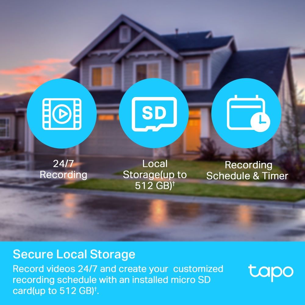 Tapo TC40 Outdoor Pan/Tilt Security Wi-Fi Camera – Smart 1080p Surveillance Camera with 360° View, Motion Tracking & Night Vision