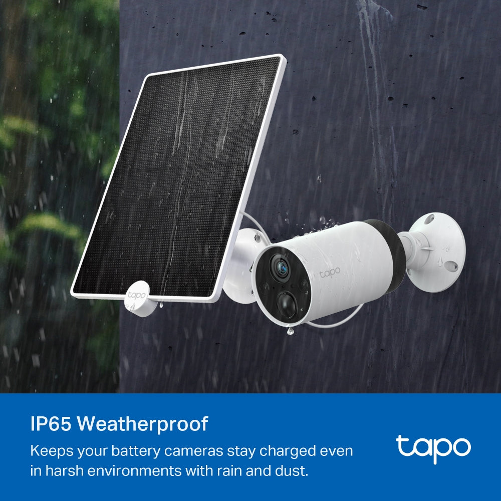 Tapo A200 Solar Panel – 4.5W Non-Stop Solar Charging for Tapo Battery Cameras with 360° Adjustable Mount & IP65 Weatherproof Design