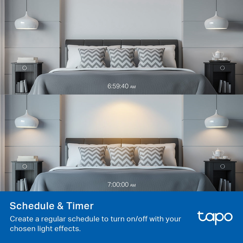 Tapo L430P Smart P45 Multicolor Light Bulb – RGB Wi-Fi LED Bulb with App Control, Voice Assistant & Dimmable Lighting