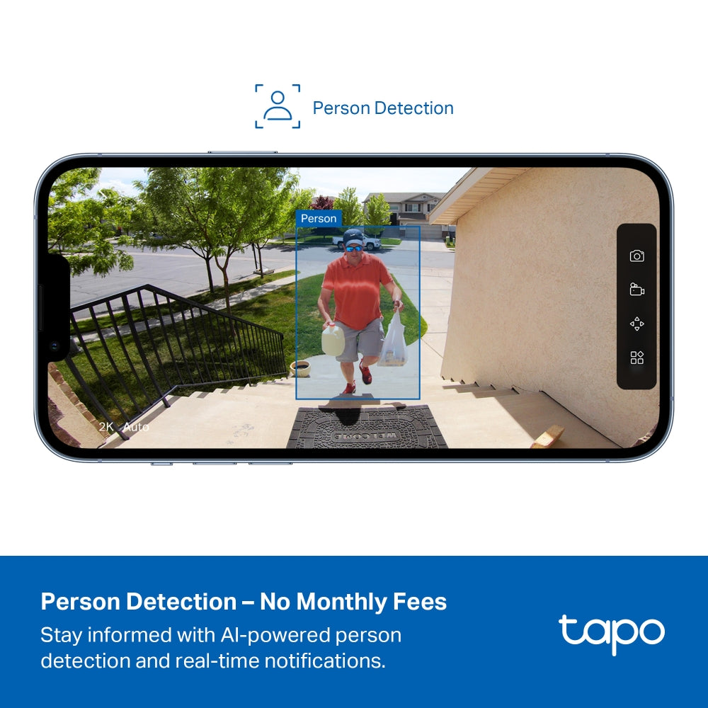 Tapo C401 Smart Wire-Free Outdoor Security Camera – 1080p Battery-Powered Wi-Fi Camera with AI Person Detection, Color Night Vision & Up to 180-Day Battery Life