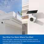 Tapo C460 KIT Solar-Powered Security Camera Kit – 4K Ultra HD Wireless Outdoor Smart Camera with AI Detection & Night Vision