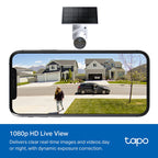 Tapo C402 KIT Solar-Powered Security Camera Kit – 1080p Wire-Free Outdoor Smart Camera with AI Detection, Color Night Vision & Solar Charging