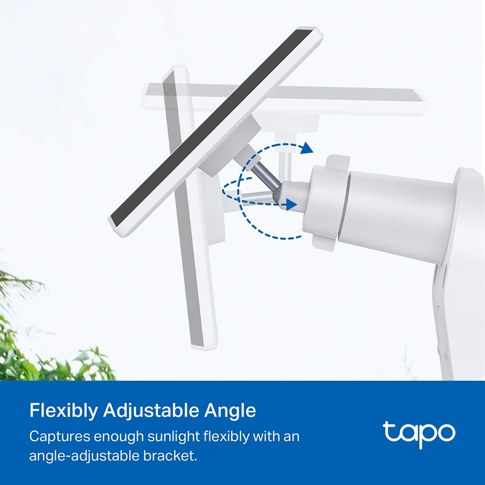 Tapo A201 Solar Panel – Flexible Outdoor Solar Charging Panel for Tapo Battery Cameras with Endless Power & Weatherproof Design
