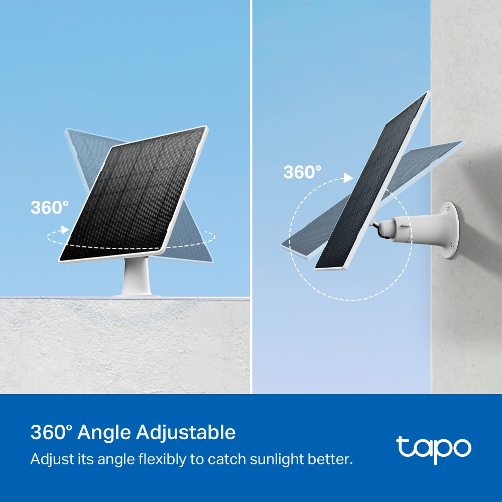 Tapo A202 Solar Panel – 4.5W Weatherproof Solar Charger for Tapo Battery Cameras with USB-C & Adjustable Mount