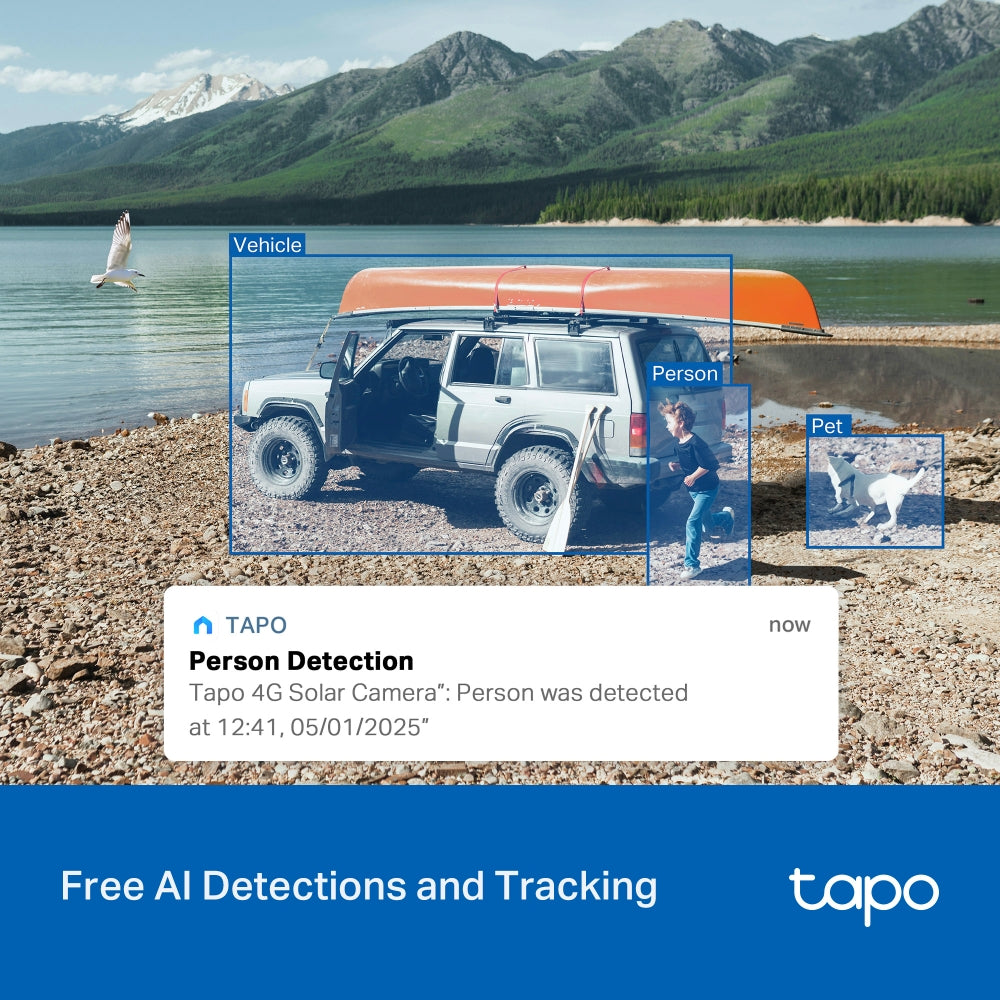 Tapo C665G KIT Solar-Powered Pan/Tilt Security Camera – 4G LTE & Wi-Fi Outdoor Smart Camera with Solar Charging