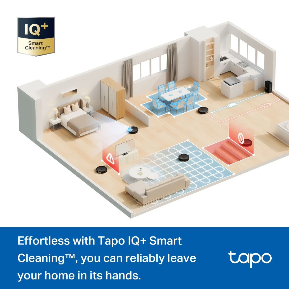 Tapo RV30 Max Plus Robot Vacuum & Mop – 5300Pa Hyper Suction with Smart Auto-Empty Dock