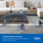 Tapo C222 Pan/Tilt AI Home Security Wi-Fi Camera – 2K 4MP Smart Indoor Camera with 360° Coverage, AI Detection, Motion Tracking & Color Night Vision