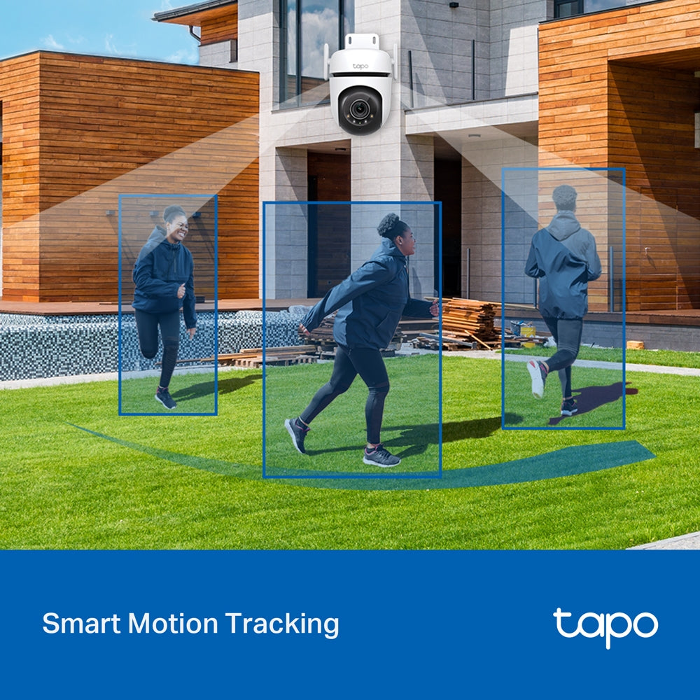Tapo C520WS Outdoor Pan/Tilt Security Wi-Fi Camera – 2K QHD Smart Camera with 360° Coverage, Starlight Color Night Vision & AI Detection