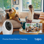 Tapo C260 Pan/Tilt AI Home Security Wi-Fi Camera – 4K 8MP Smart Indoor Camera with Face Recognition, 360° Coverage, Color Night Vision & Privacy Mode