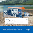 Tapo C615G KIT Solar-Powered Pan/Tilt 4G LTE Security Camera Kit – Wireless Outdoor Smart Surveillance Camera with AI Detection