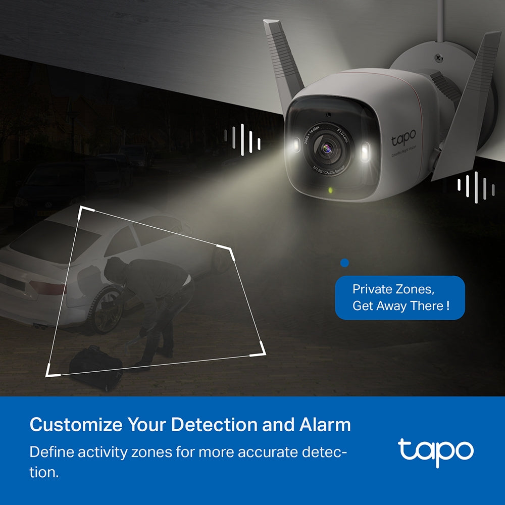 Tapo C325WB Outdoor Security Wi-Fi Camera – 2K QHD Smart Camera with ColorPro Night Vision, AI Detection & IP66 Weatherproof Design