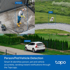 Tapo TC43 Outdoor Pan/Tilt Security Wi-Fi Camera – 360° Smart WiFi Surveillance Camera with Motion Tracking