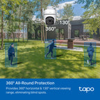 Tapo TC42 Outdoor Pan/Tilt Security Wi-Fi Camera – 360° Smart WiFi Surveillance Camera with Motion Tracking & Night Vision