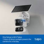Tapo C645D KIT Solar-Powered Dual-Lens Pan/Tilt Security Camera – 4G LTE & Wi-Fi Outdoor Smart Surveillance System