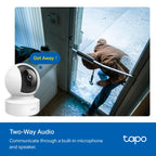 Tapo C202 Pan/Tilt Home Security Camera – WiFi Indoor Surveillance Camera with Motion Tracking & App Control